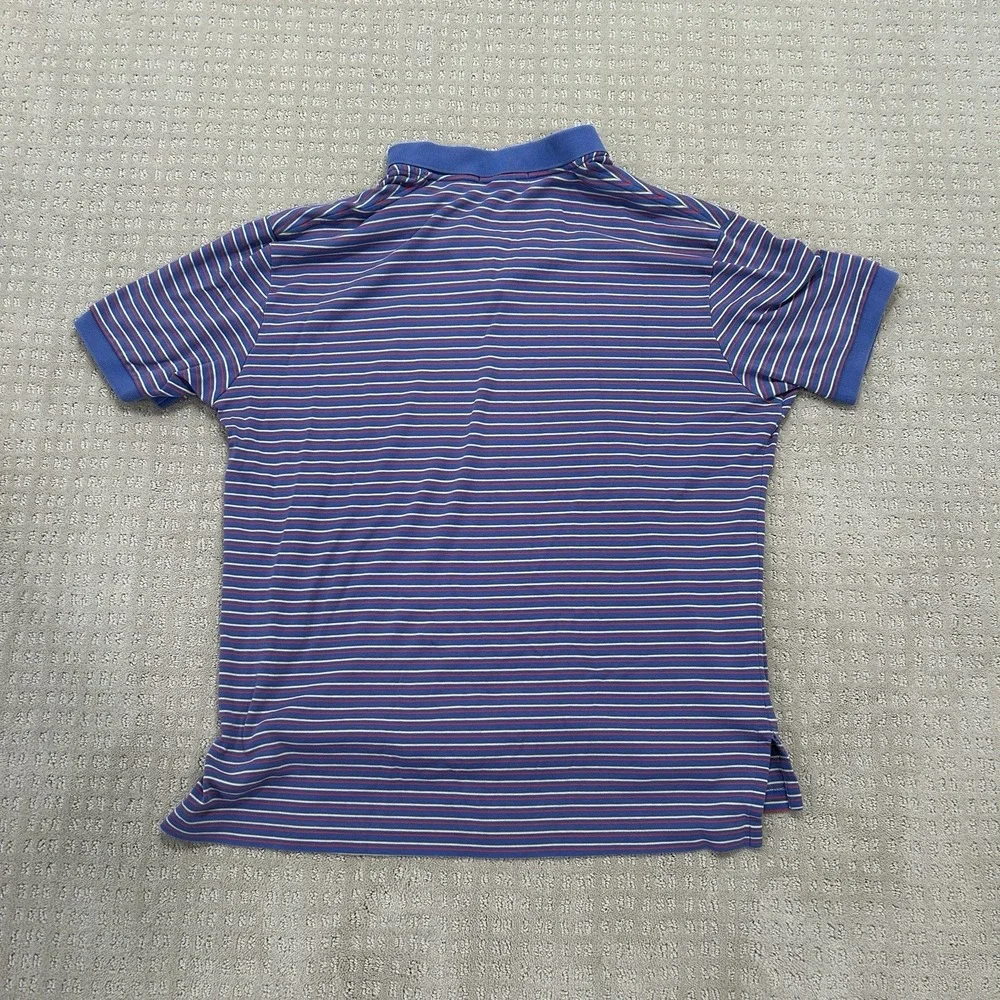 Polo By Ralph Lauren Men's Large Striped Polo Purple Blue